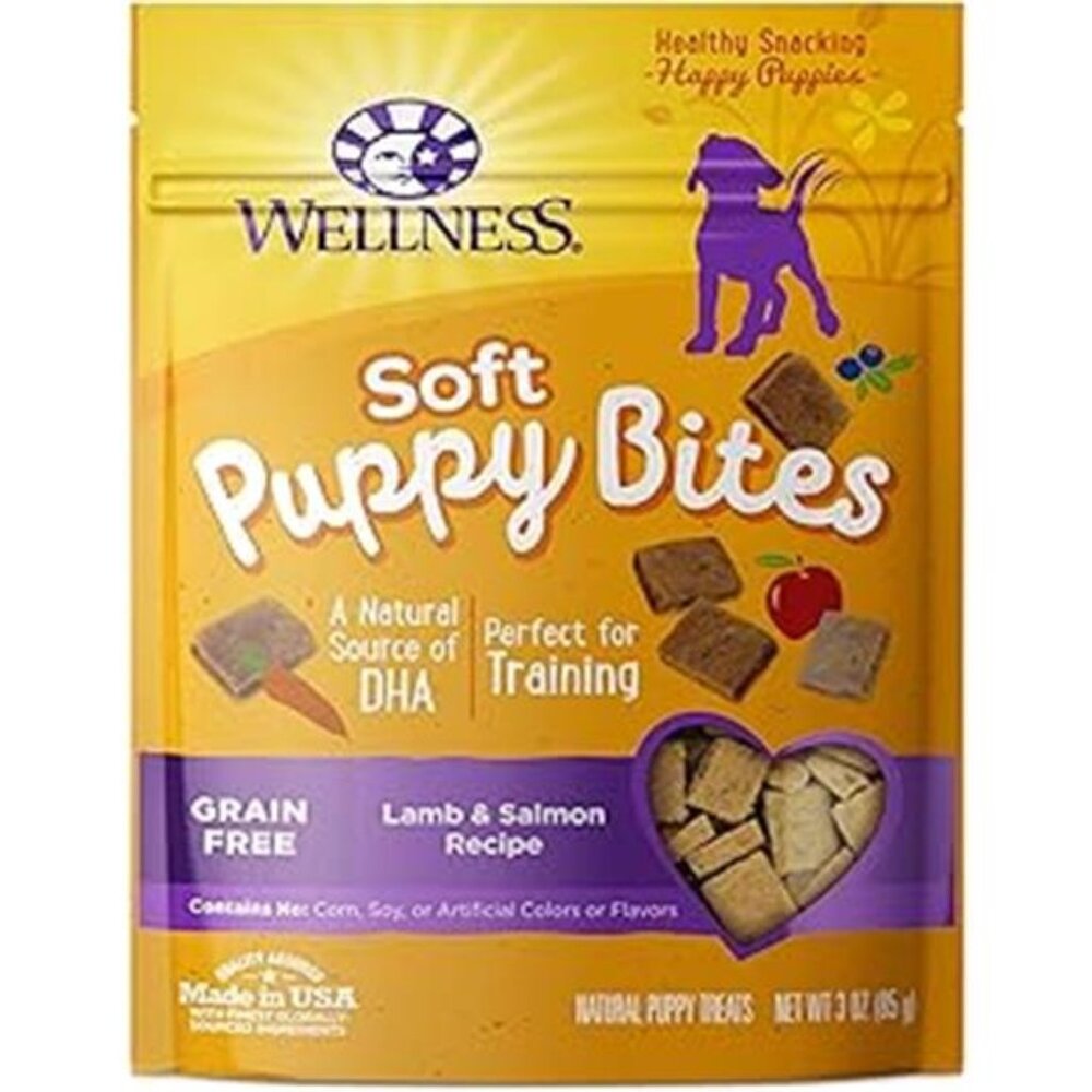 Puppy Bites Natural Grain-Free Treats for Training, (Lamb & Salmon, 3-Ounce Bag)